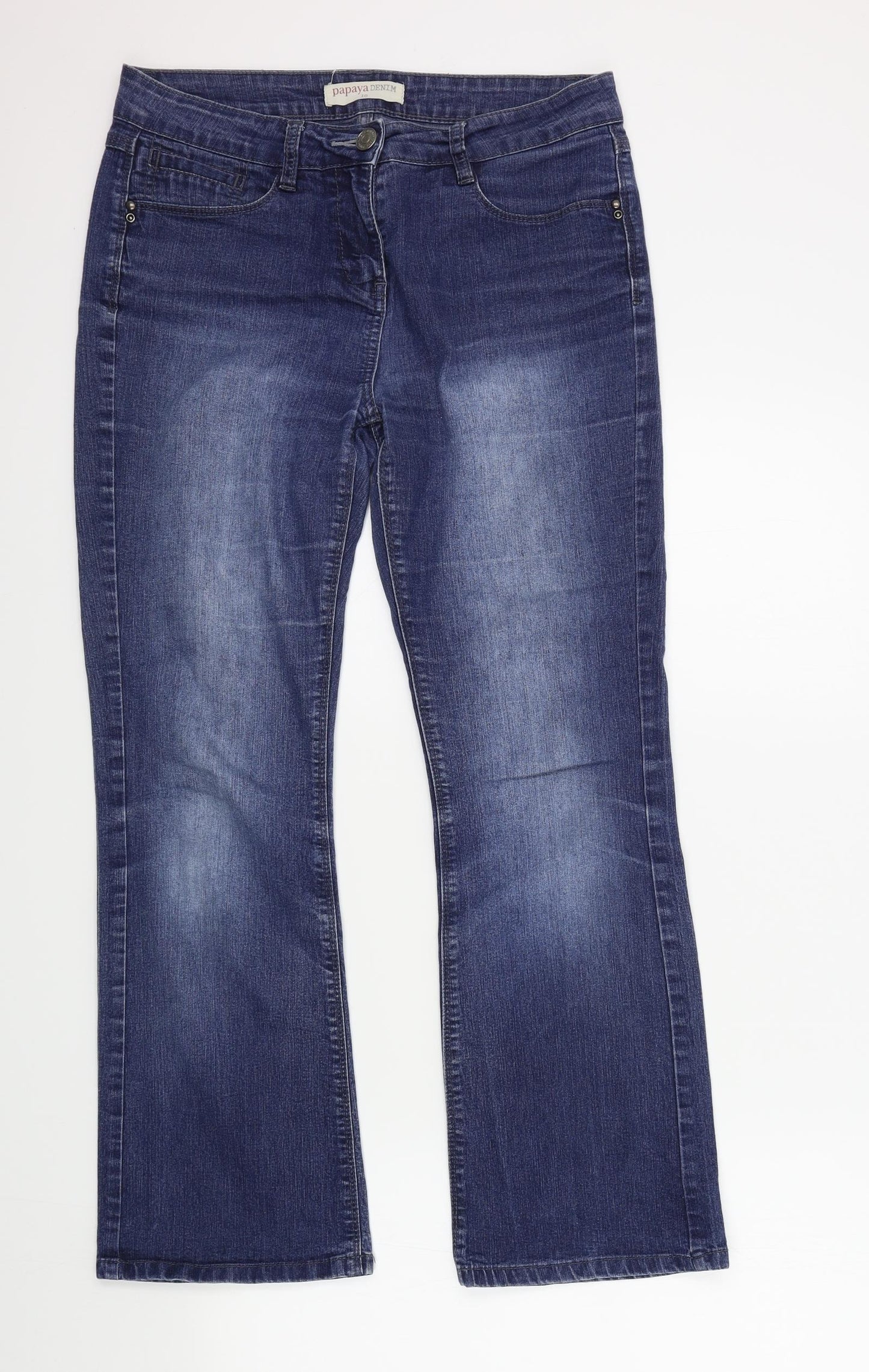 Papaya Womens Blue   Bootcut Jeans Size 10 L27 in