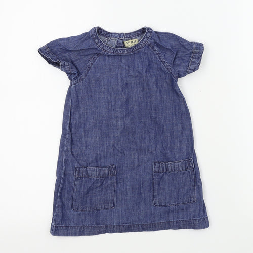 NEXT Girls Blue Colourblock  A-Line  Size 18-24 Months
