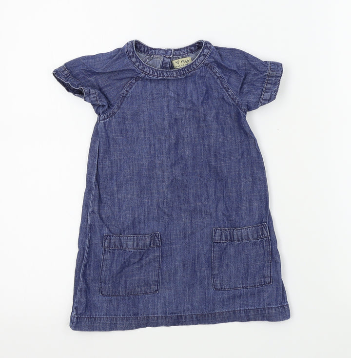 NEXT Girls Blue Colourblock  A-Line  Size 18-24 Months