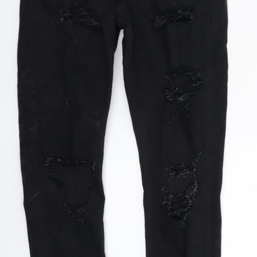Topshop Womens Black  Denim Skinny Jeans Size 25 in L26 in