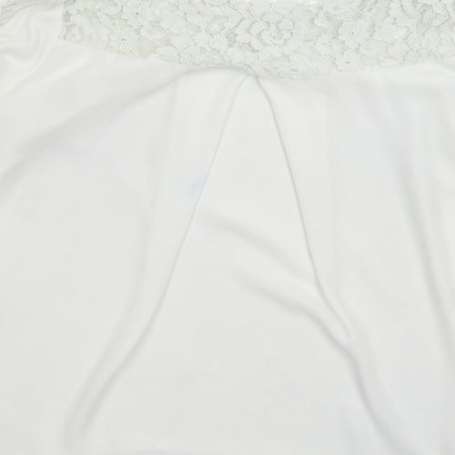 Preworn Womens White   Basic Blouse Size 10