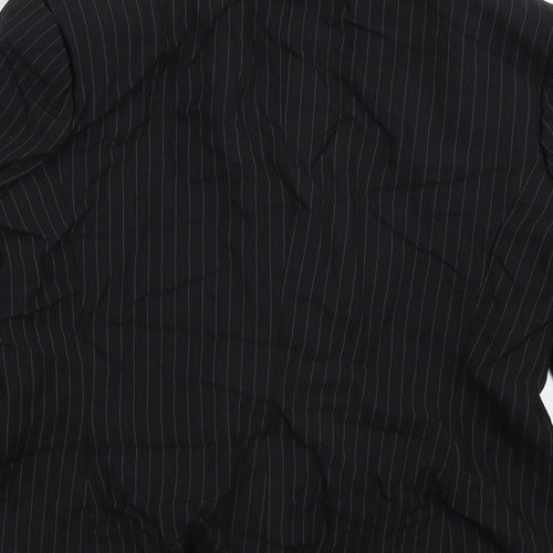 Papaya Womens Black Striped  Jacket Suit Jacket Size 12