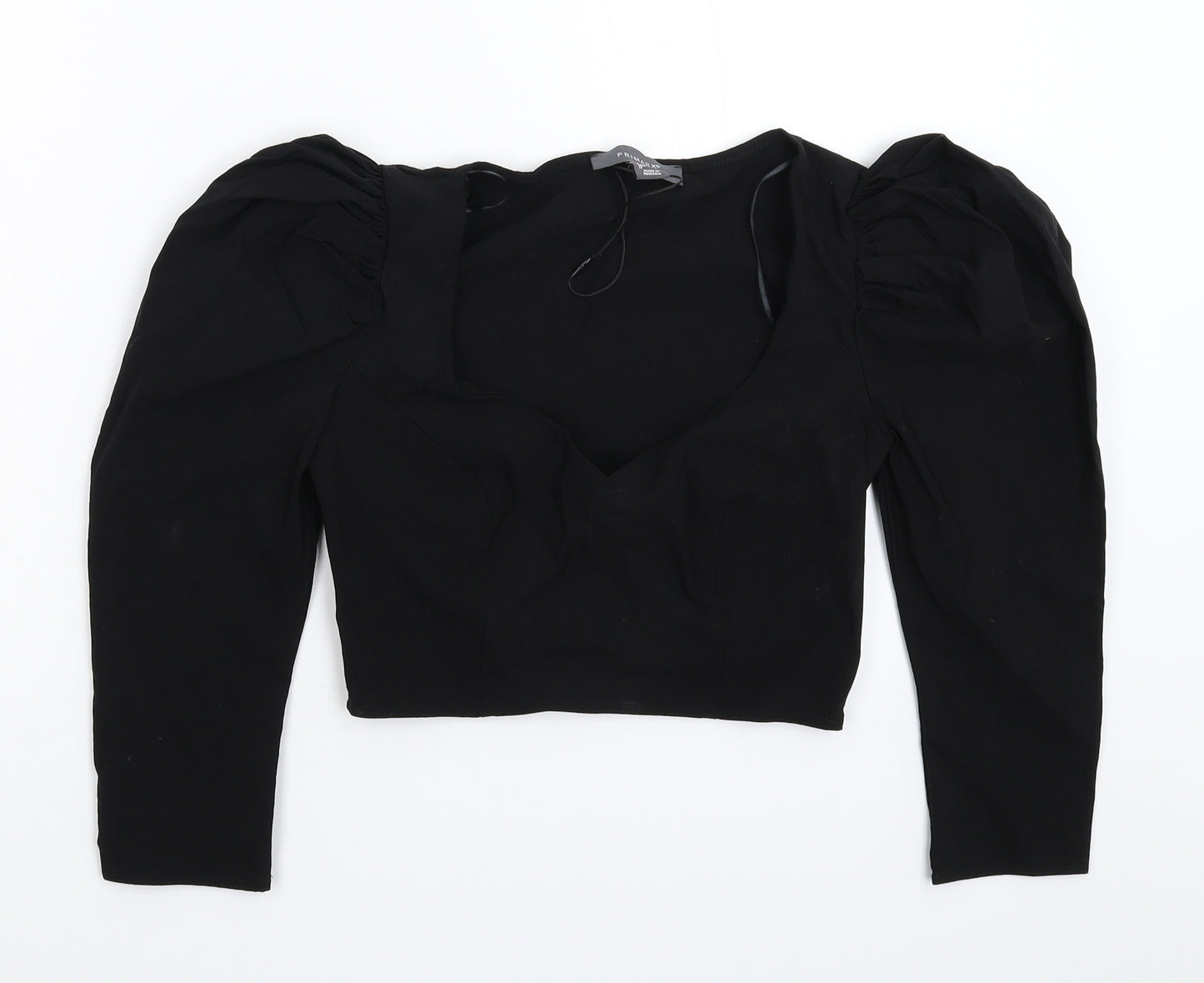Primark Womens Black   Cropped Blouse Size 8