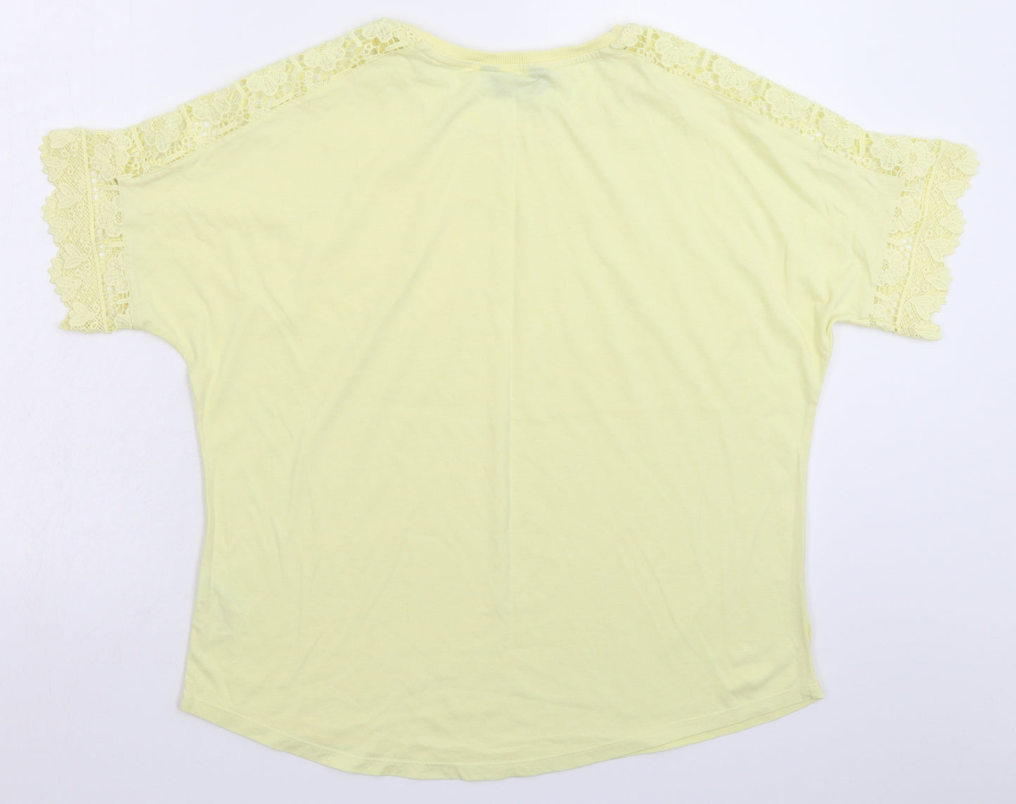F&F Womens Yellow   Basic T-Shirt Size 14