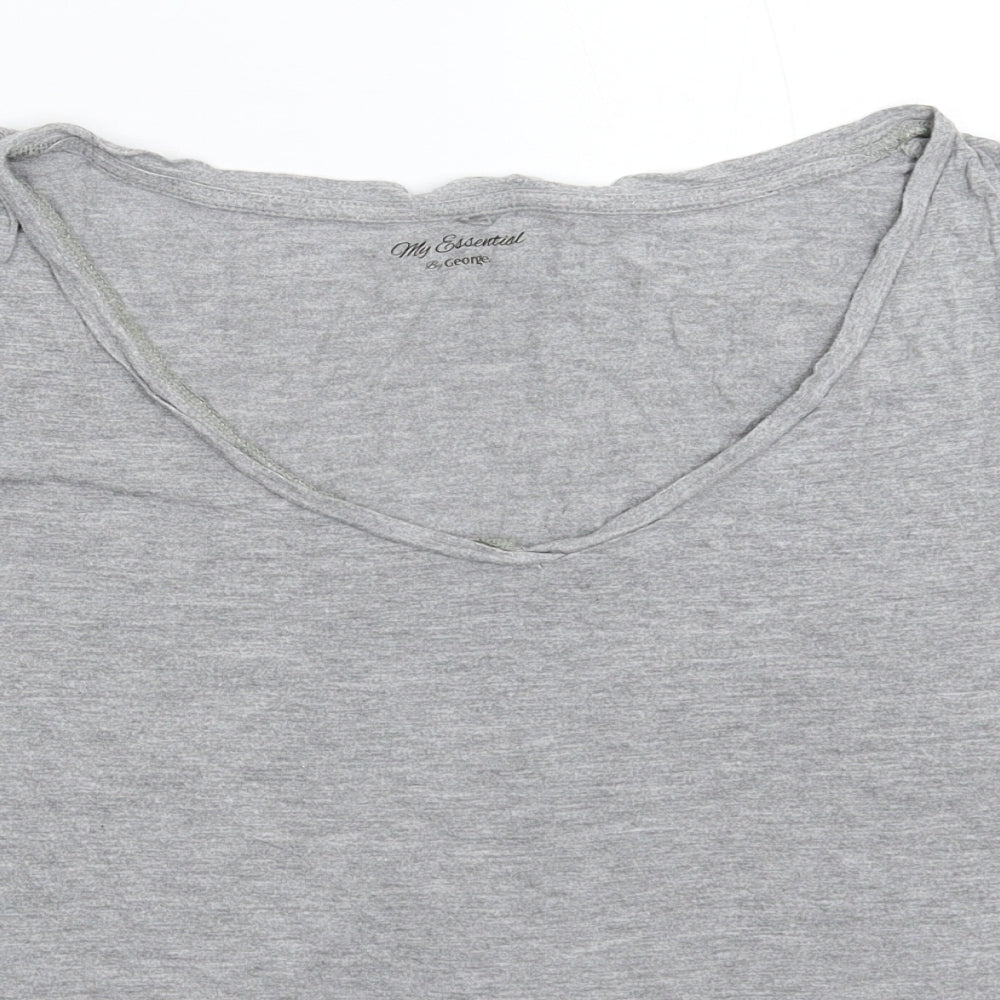 George Womens Grey   Basic T-Shirt Size 18