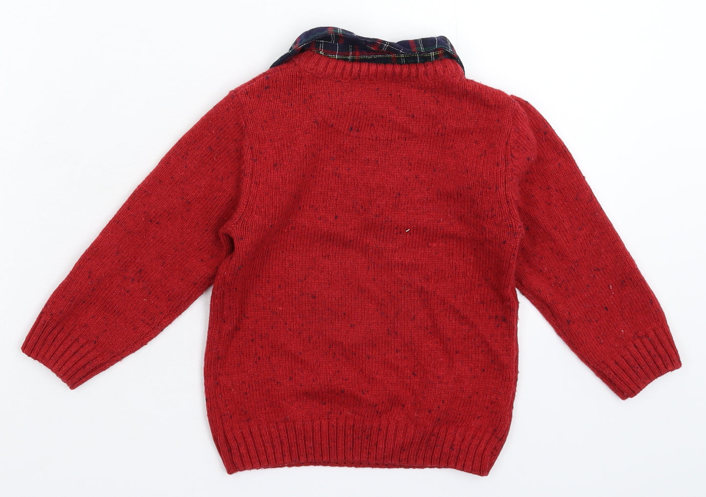 NEXT Boys Red  Knit Pullover Jumper Size 18-24 Months