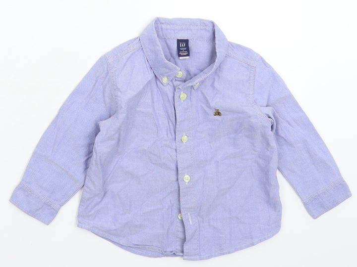 Gap Boys Blue Basic Button-Up Size 2 Years
