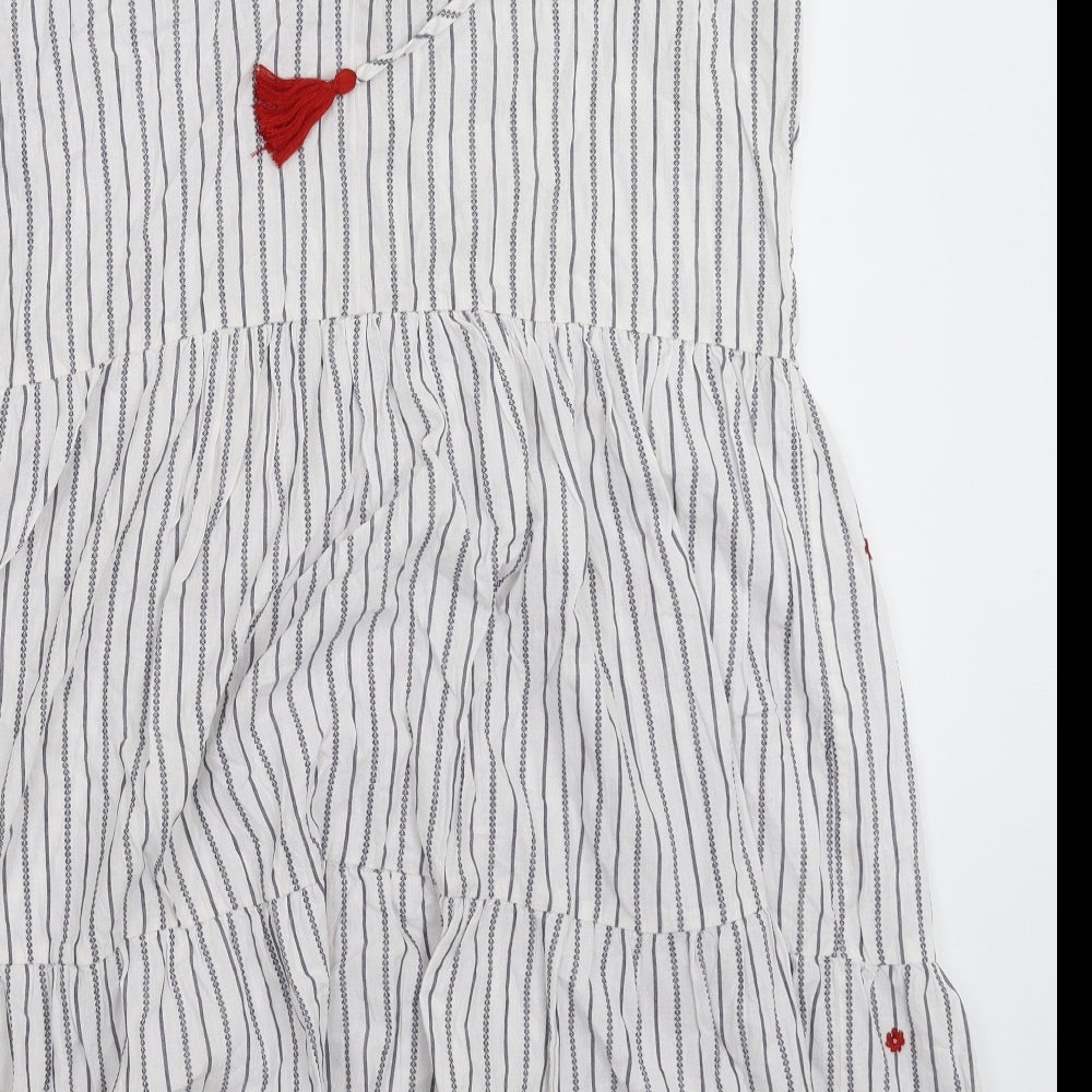 Primark Womens White Striped  Shirt Dress  Size 20