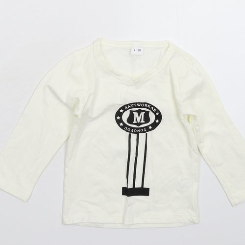 Nanyang Baby White   Basic T-Shirt Size 9-12 Months