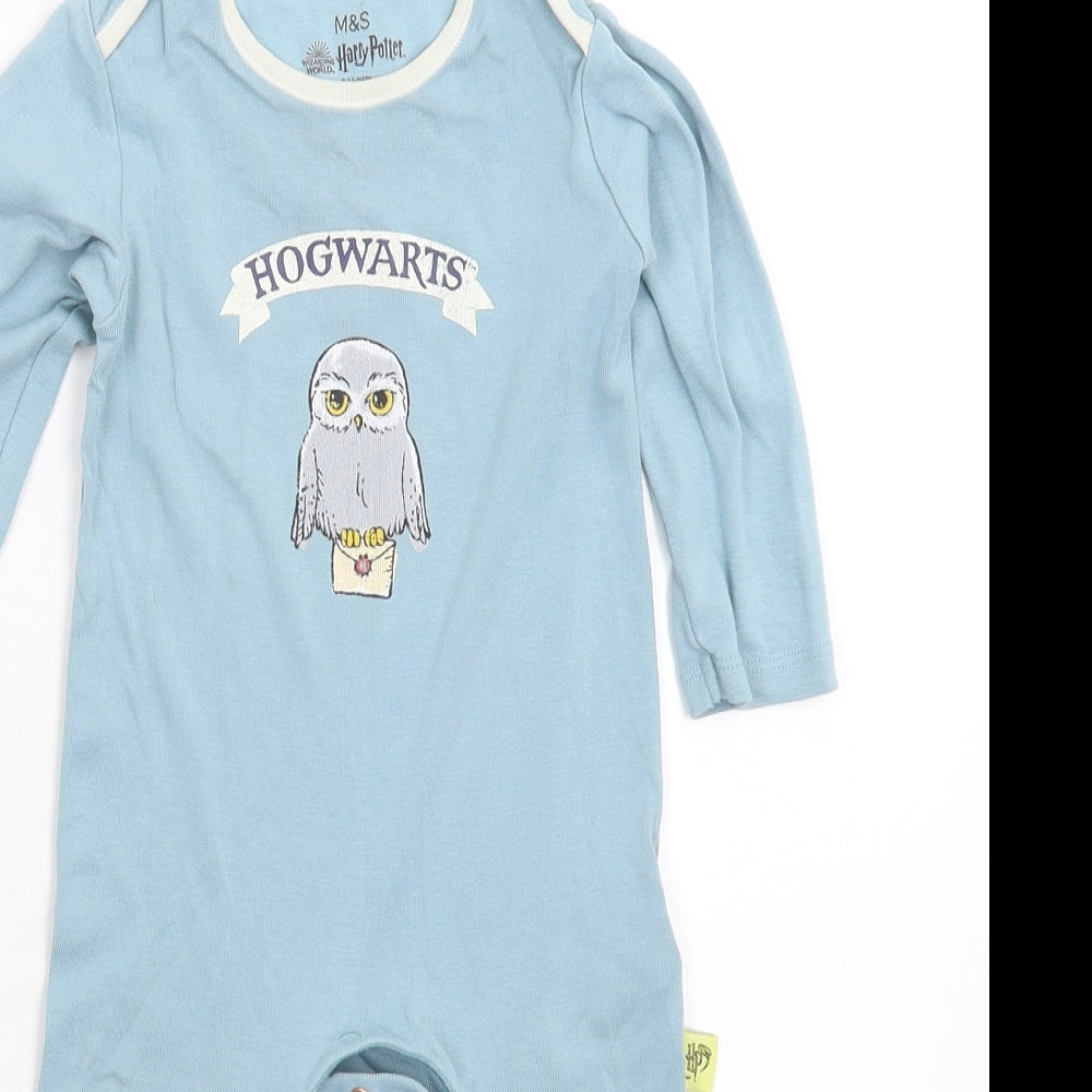 Harry Potter Baby Blue   Babygrow One-Piece Size 9-12 Months
