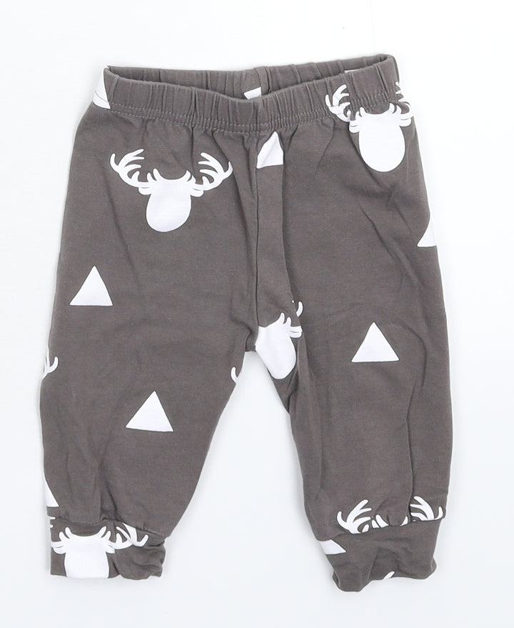 Preworn Baby Grey Jogger Trousers Size 9-12 Months