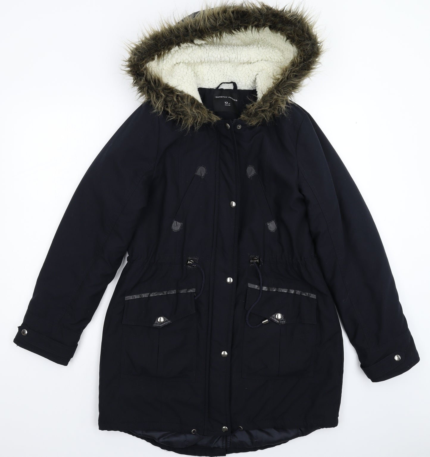 Dorothy Perkins Womens Blue   Parka Coat Size 10