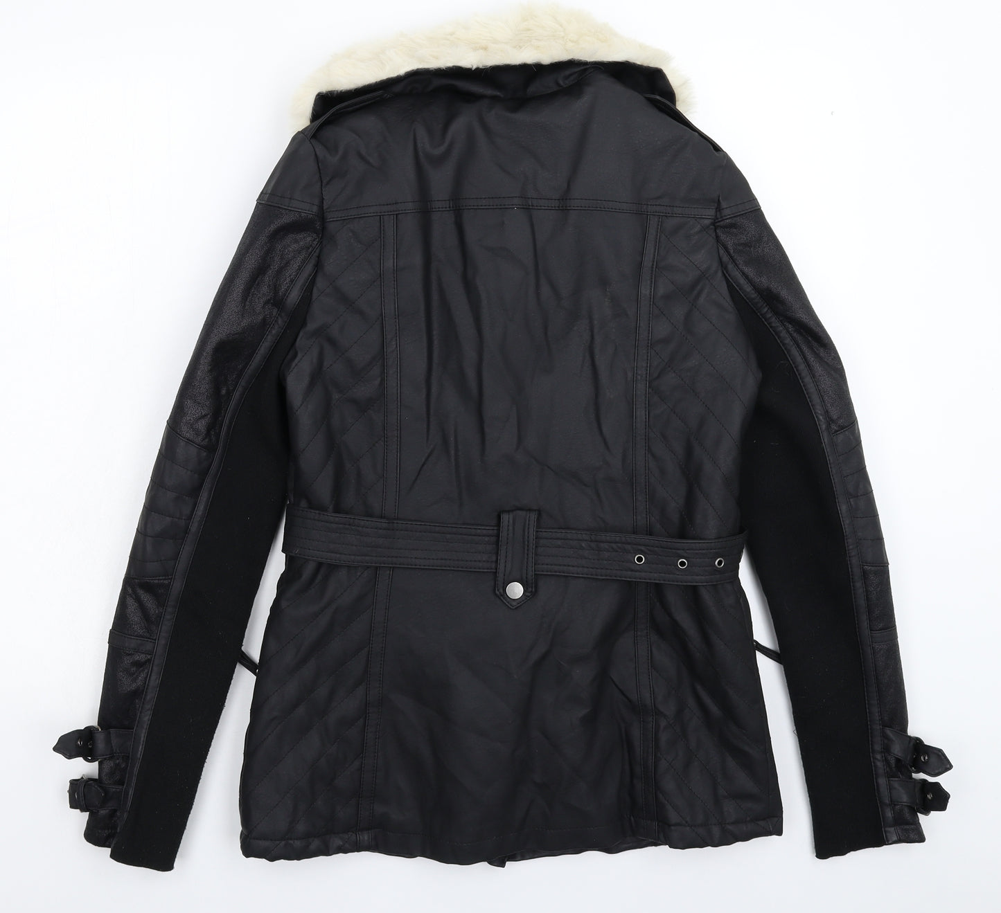 River Island Womens Black   Jacket  Size 12  - Faux Leather