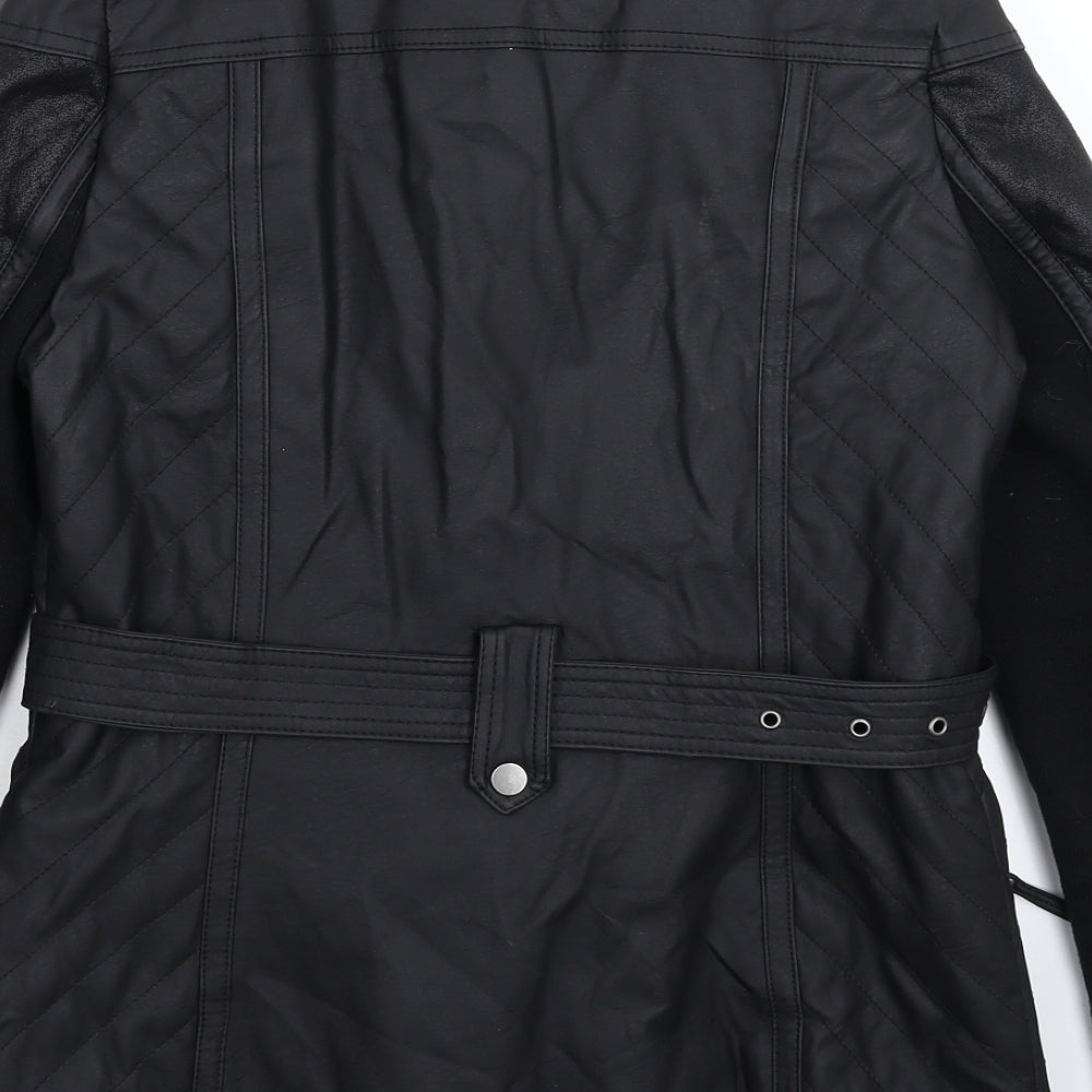 River Island Womens Black   Jacket  Size 12  - Faux Leather