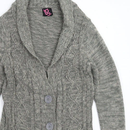 TG Womens Grey  Knit Cardigan Jumper Size 10