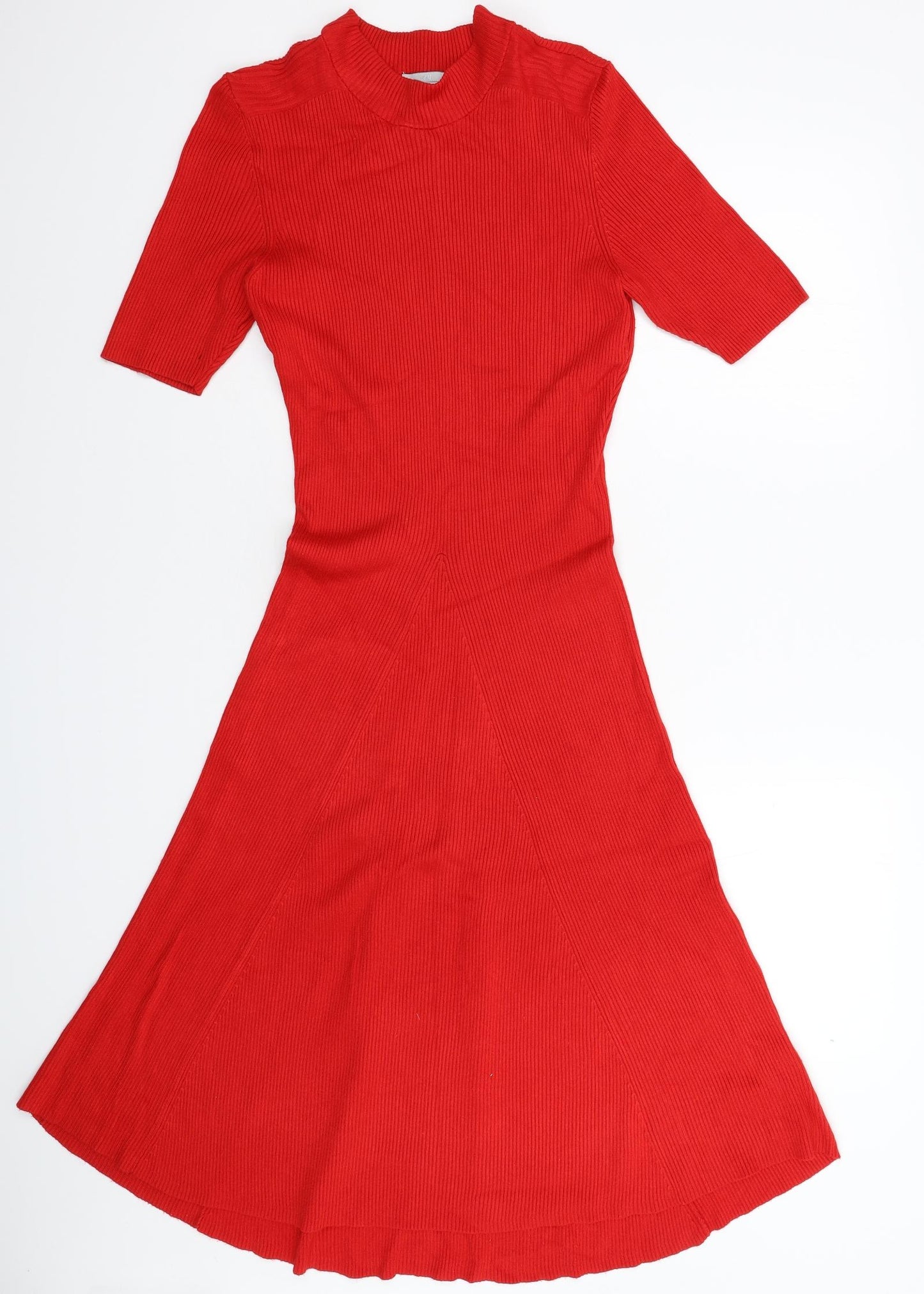 H&M Womens Red  Knit Jumper Dress  Size L