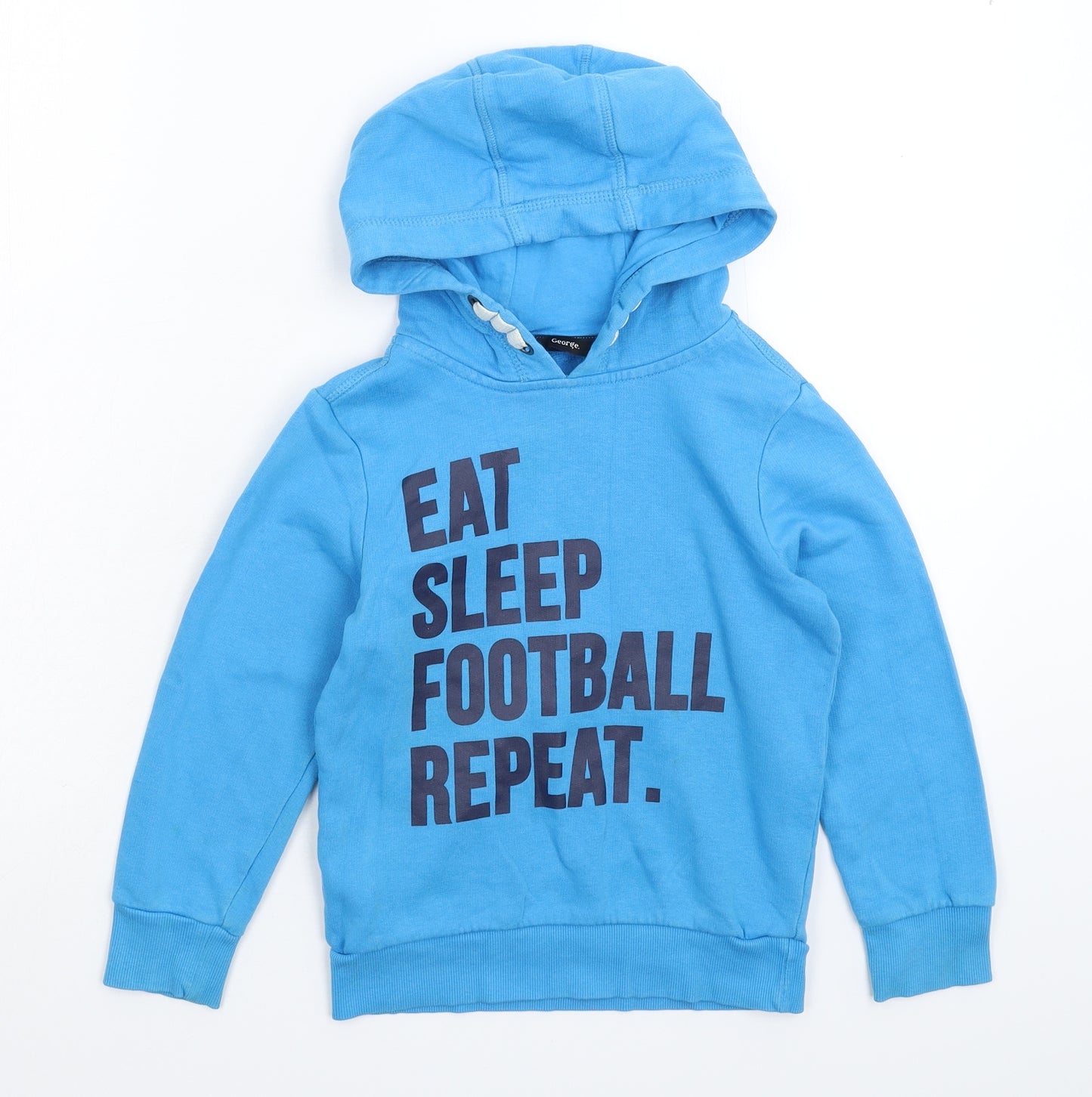 George Boys Blue   Pullover Hoodie Size 5-6 Years