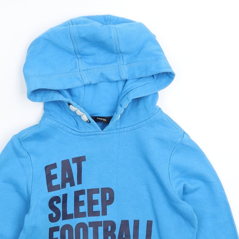 George Boys Blue   Pullover Hoodie Size 5-6 Years