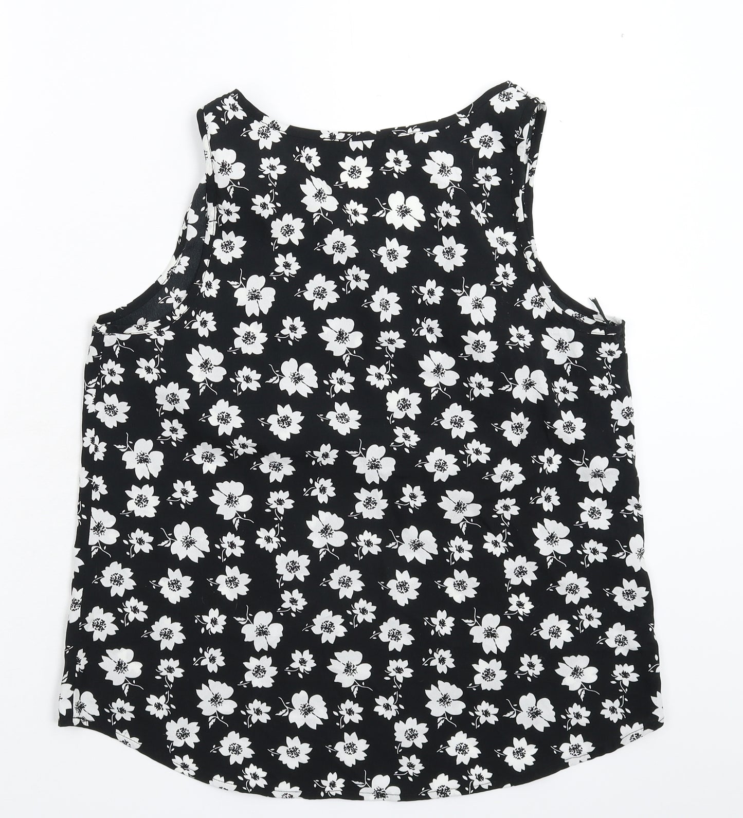 Atmosphere Womens Black Floral  Basic Tank Size 14