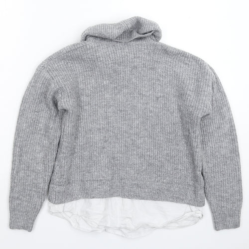 New Look Womens Grey  Knit Pullover Jumper Size S