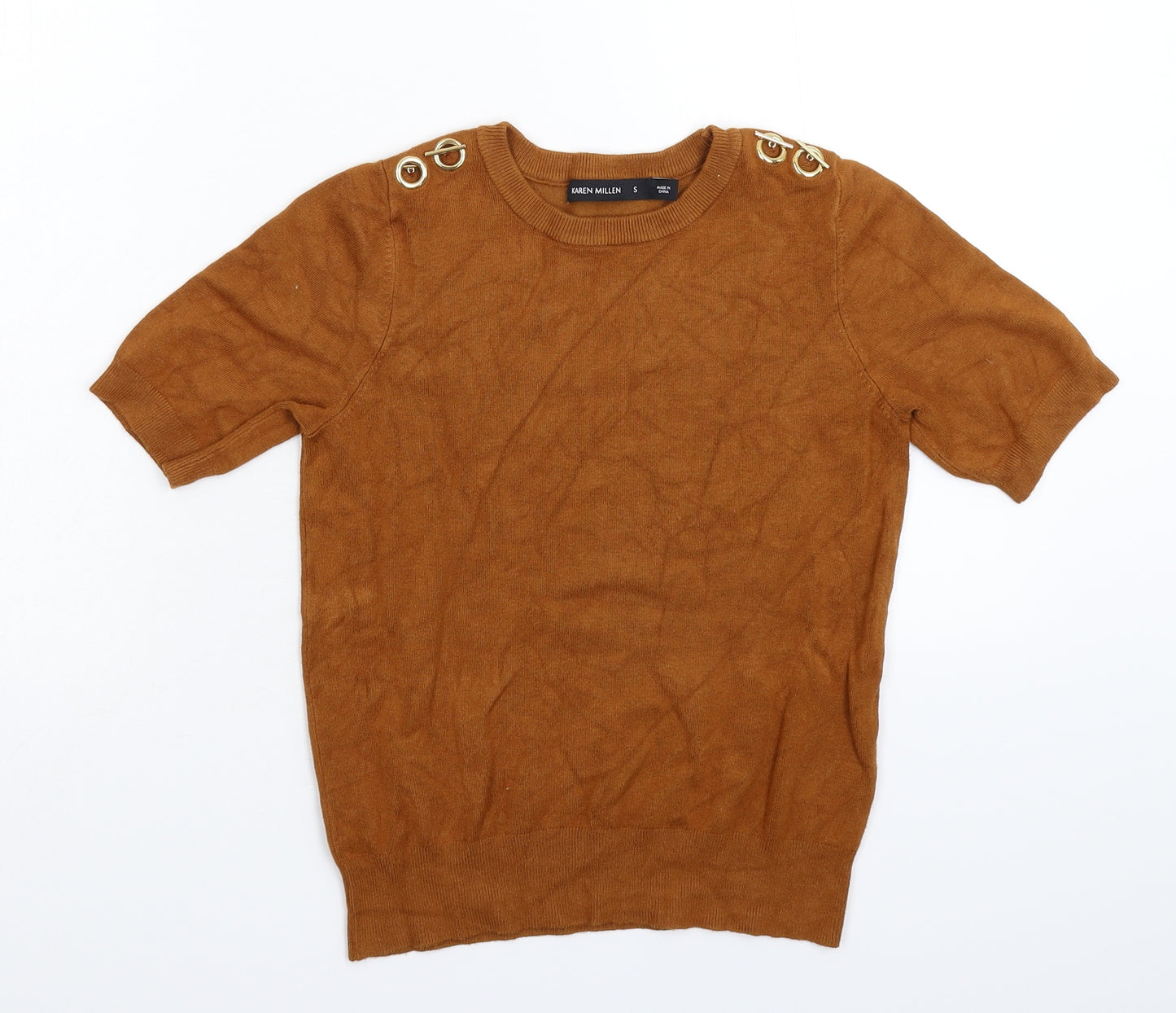 Karen Millen Womens Brown  Knit Pullover Jumper Size S