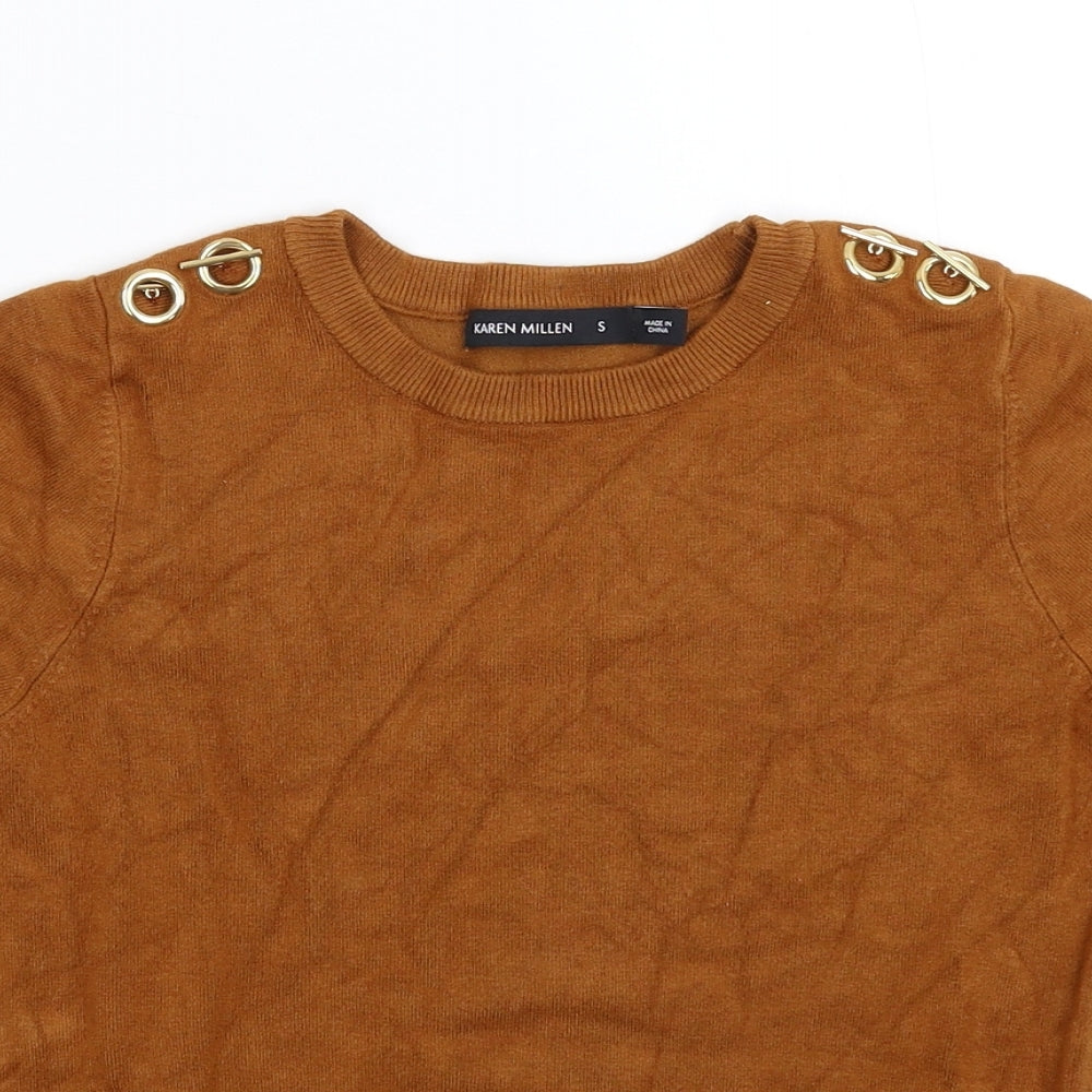 Karen Millen Womens Brown  Knit Pullover Jumper Size S