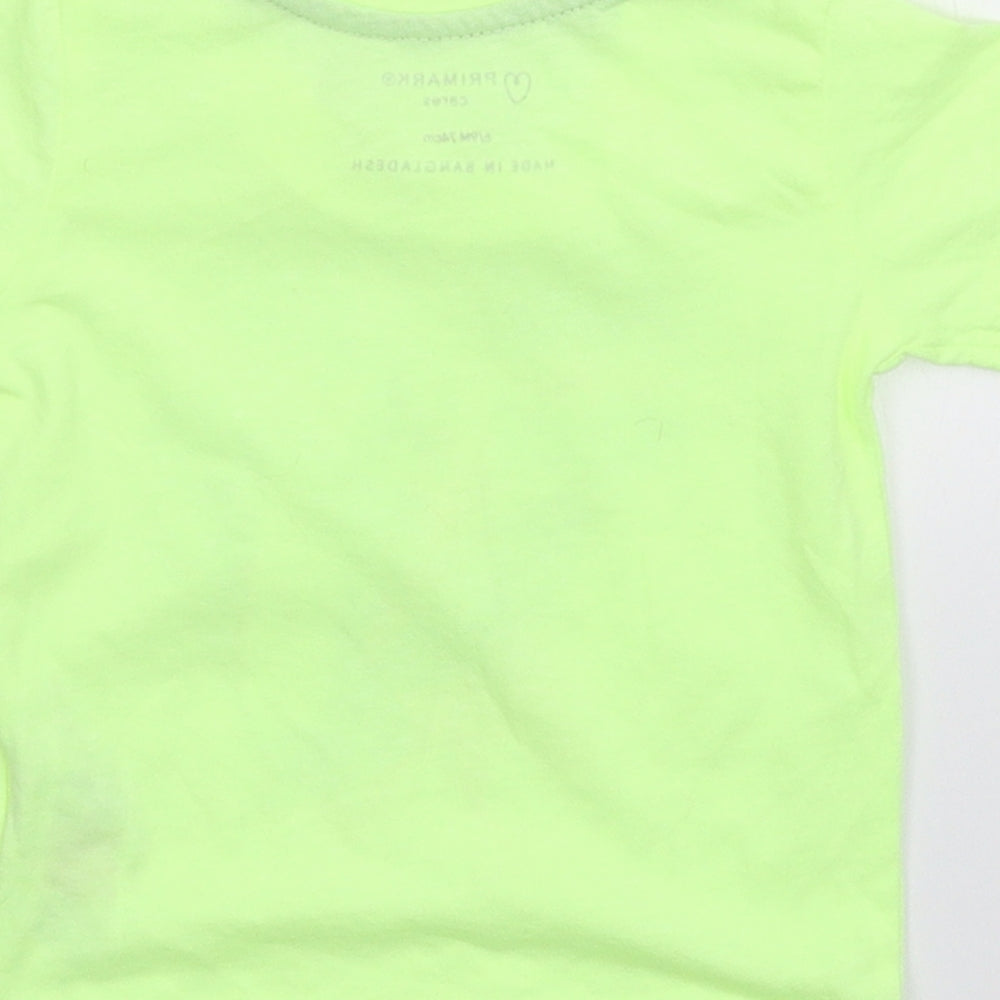 Primark Baby Green   Basic T-Shirt Size 6-9 Months