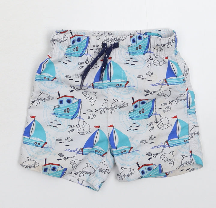 So Cute Baby White Cropped Trousers Size 12-18 Months - Shorts