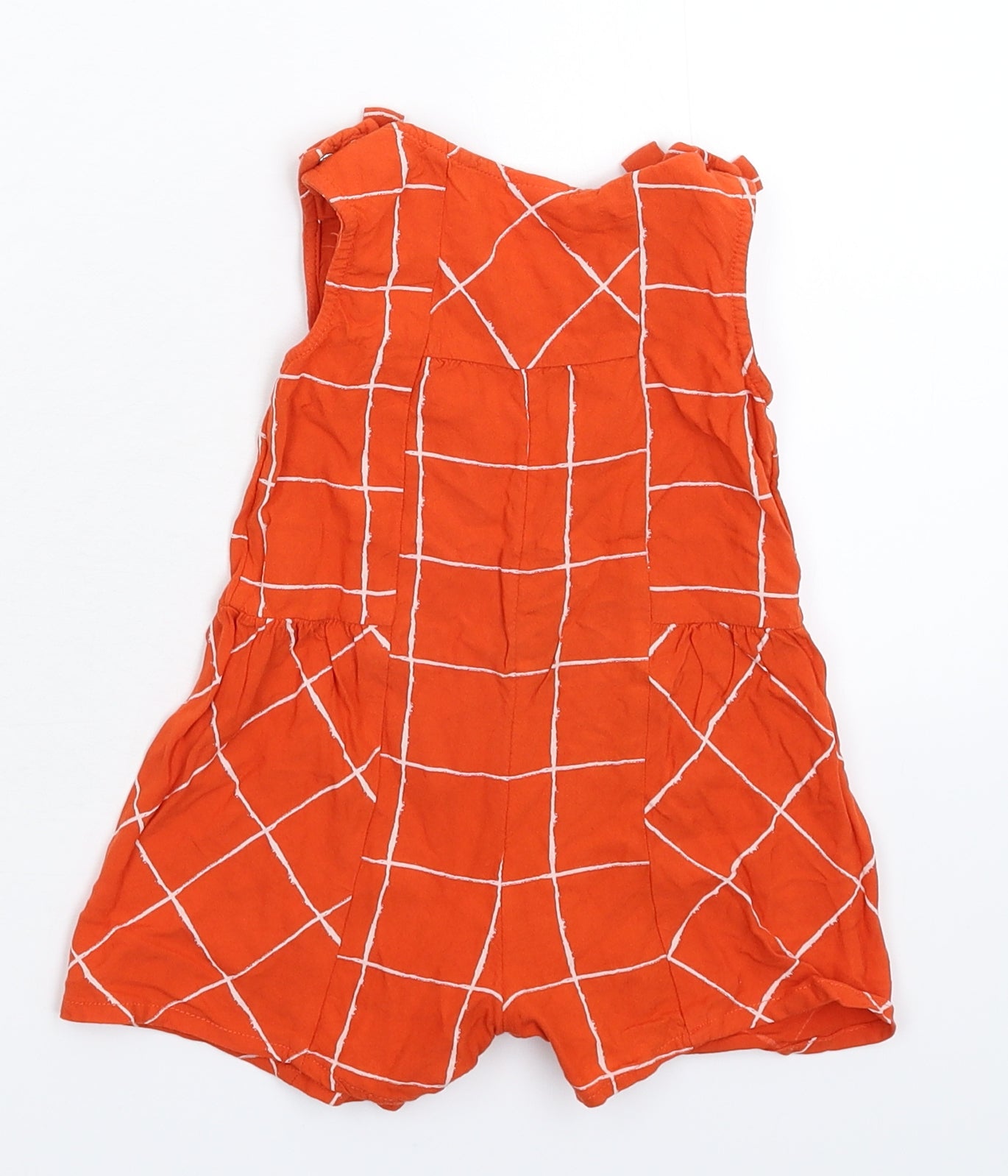 NEXT Girls Red Check  Babygrow One-Piece Size 12-18 Months