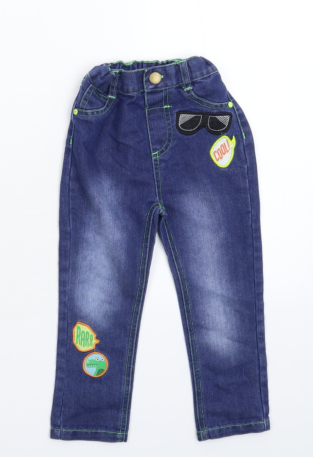 Preworn Baby Blue  Denim Capri Jeans Size 18-24 Months