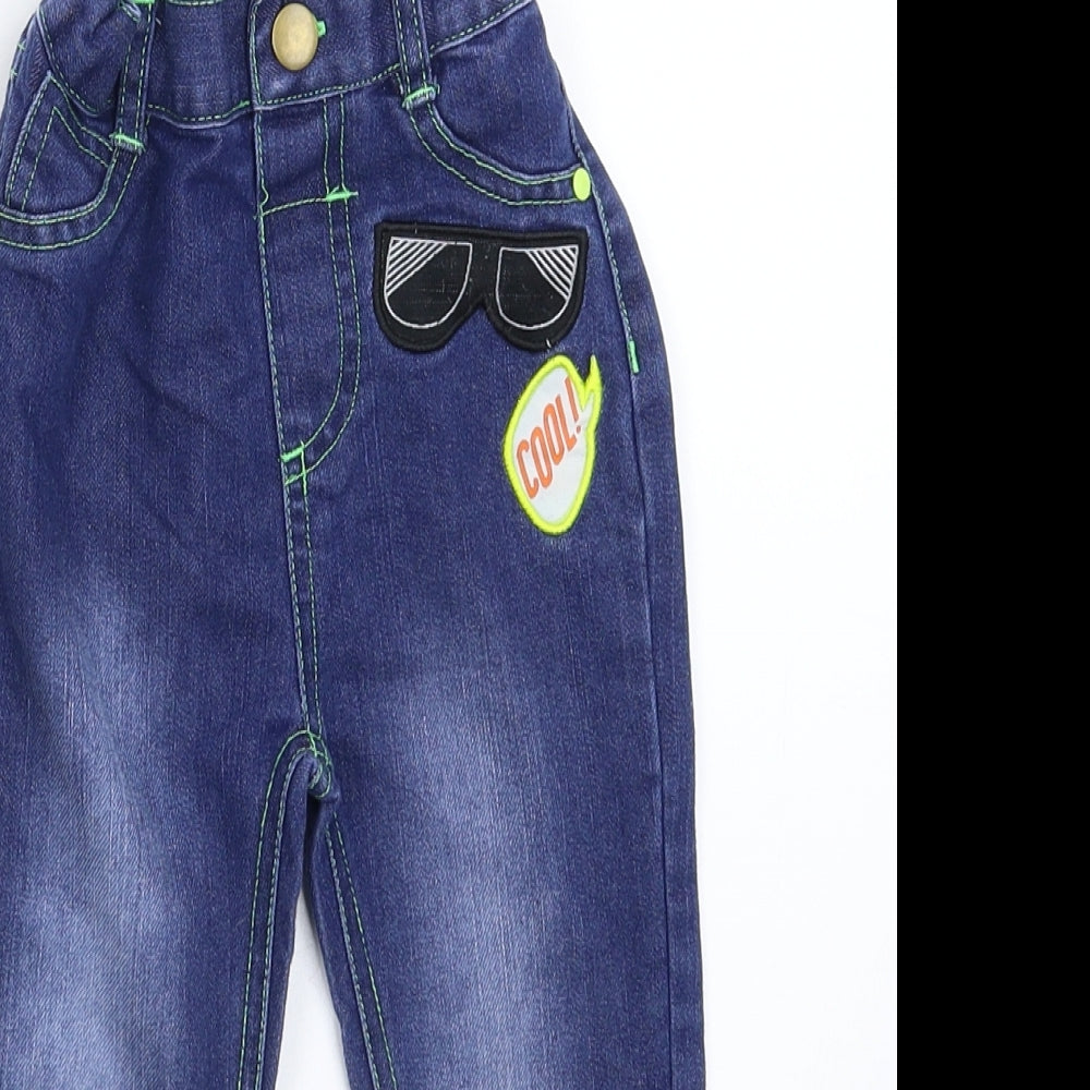 Preworn Baby Blue  Denim Capri Jeans Size 18-24 Months