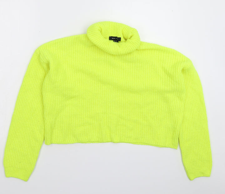 New Look Womens Yellow  Knit Pullover Jumper Size S