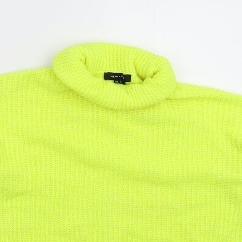 New Look Womens Yellow  Knit Pullover Jumper Size S