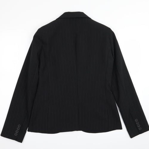 Primark Womens Black Striped  Jacket Blazer Size 12