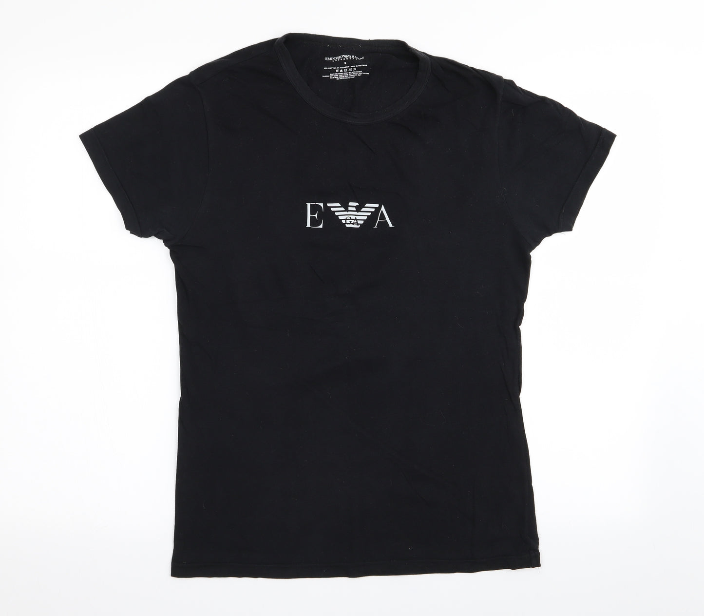 Emporio Armani Mens Black    T-Shirt Size S