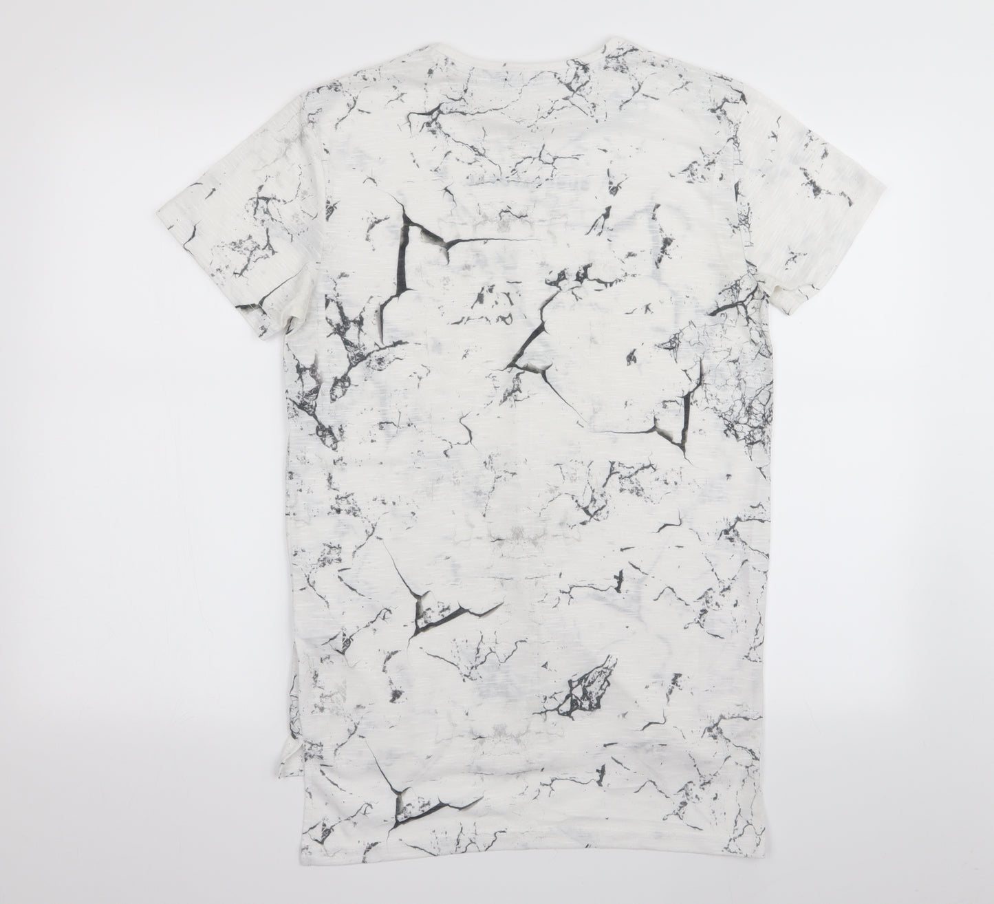 Cedar Wood State Mens White Geometric   T-Shirt Size S