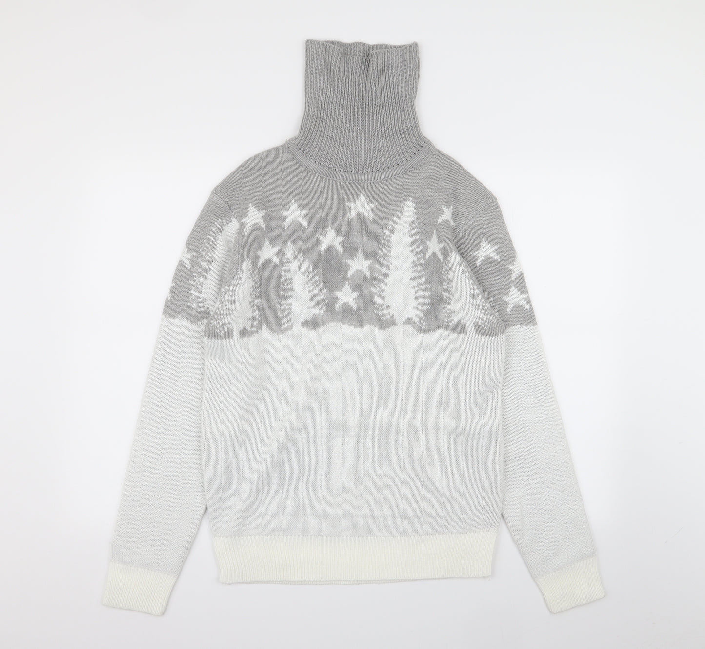 boohoo man Womens Multicoloured Geometric  Pullover Jumper Size M  - christmas jumper