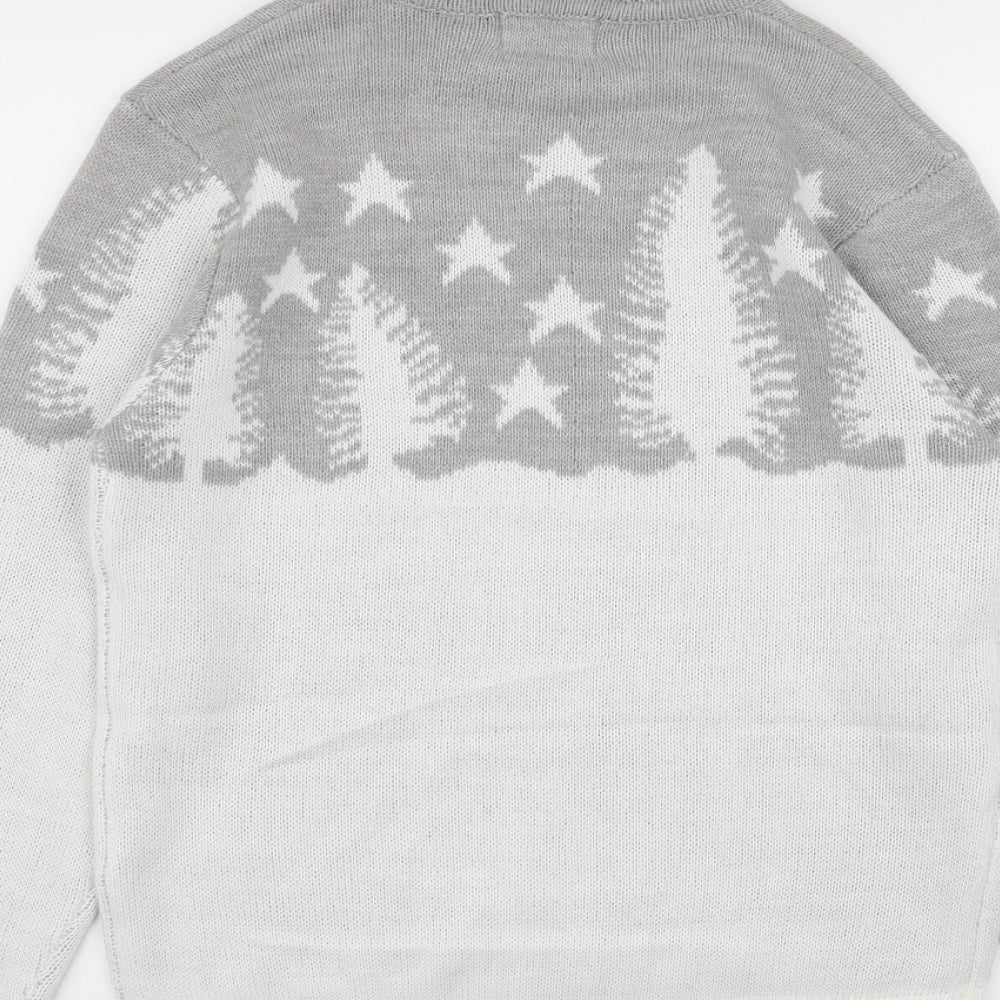 boohoo man Womens Multicoloured Geometric  Pullover Jumper Size M  - christmas jumper