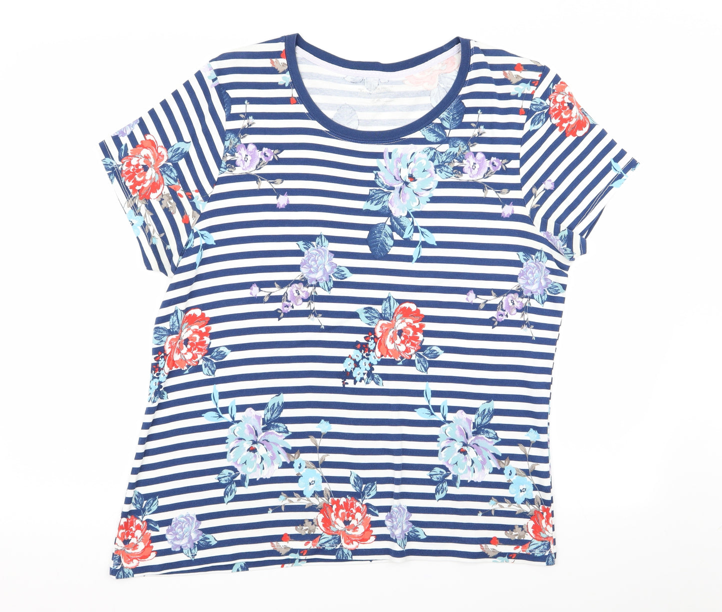 TU Womens Multicoloured Striped  Basic T-Shirt Size 22
