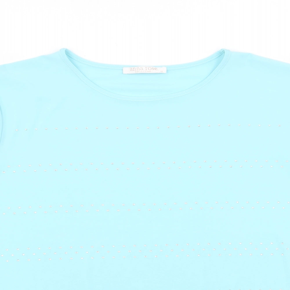 anna rose Womens Blue   Basic T-Shirt Size XL