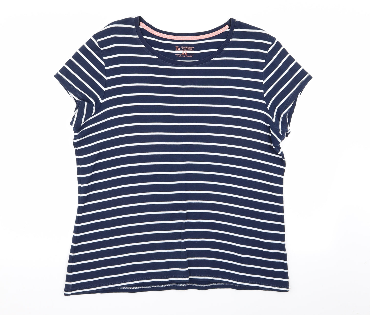 TU Womens Multicoloured Striped  Basic T-Shirt Size 22