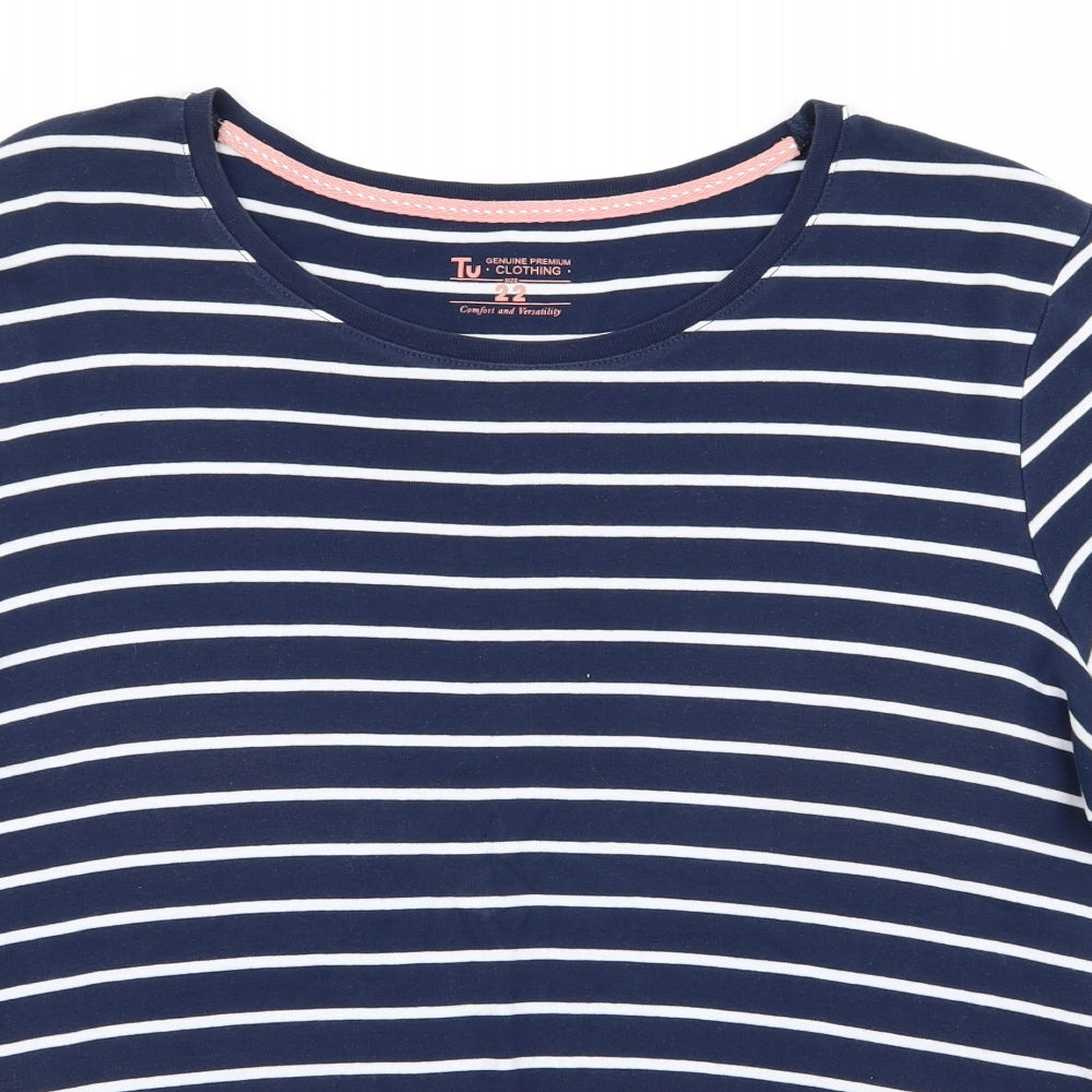 TU Womens Multicoloured Striped  Basic T-Shirt Size 22