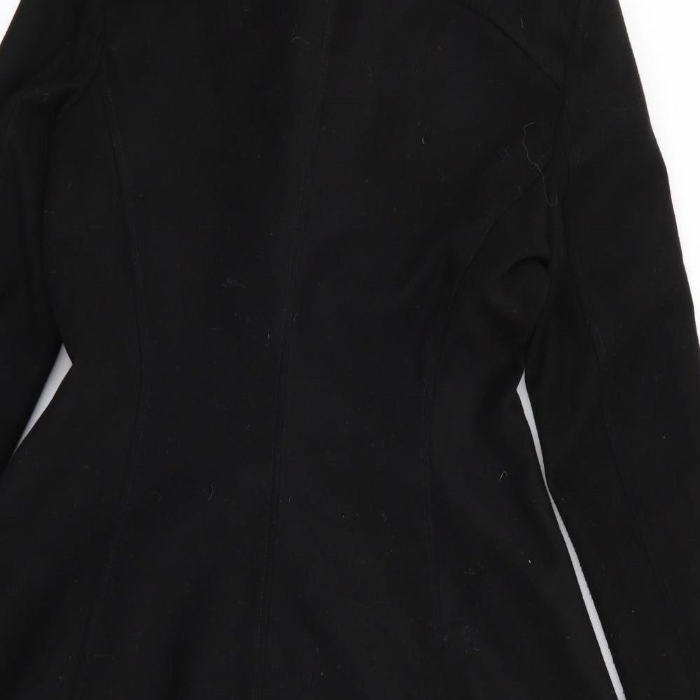 Miss Selfridge Womens Black   Overcoat Coat Size 12