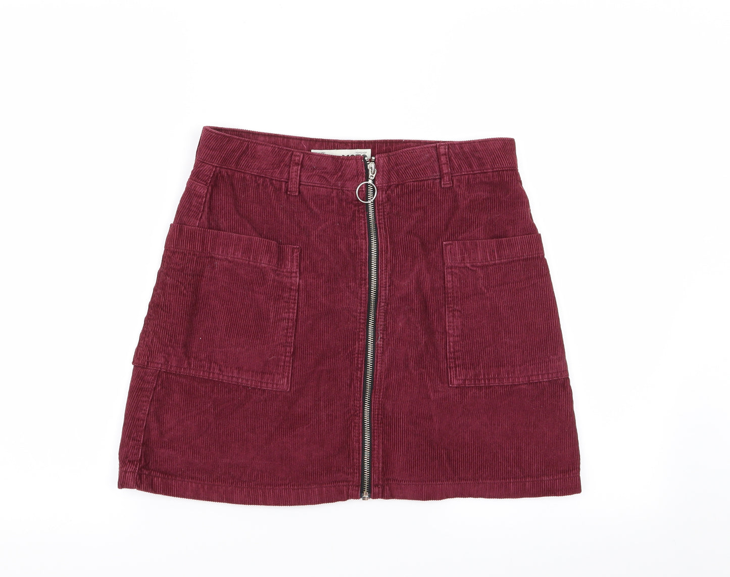 Topshop Womens Red   Mini Skirt Size 10