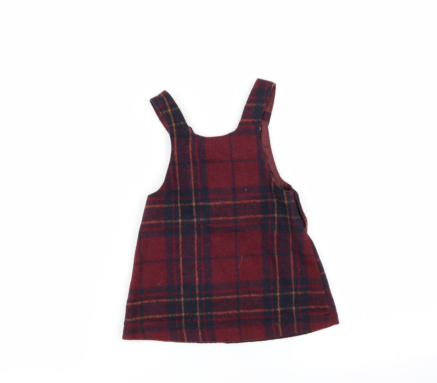 Nutmeg Girls Multicoloured Check  Pinafore/Dungaree Dress  Size 12-18 Months