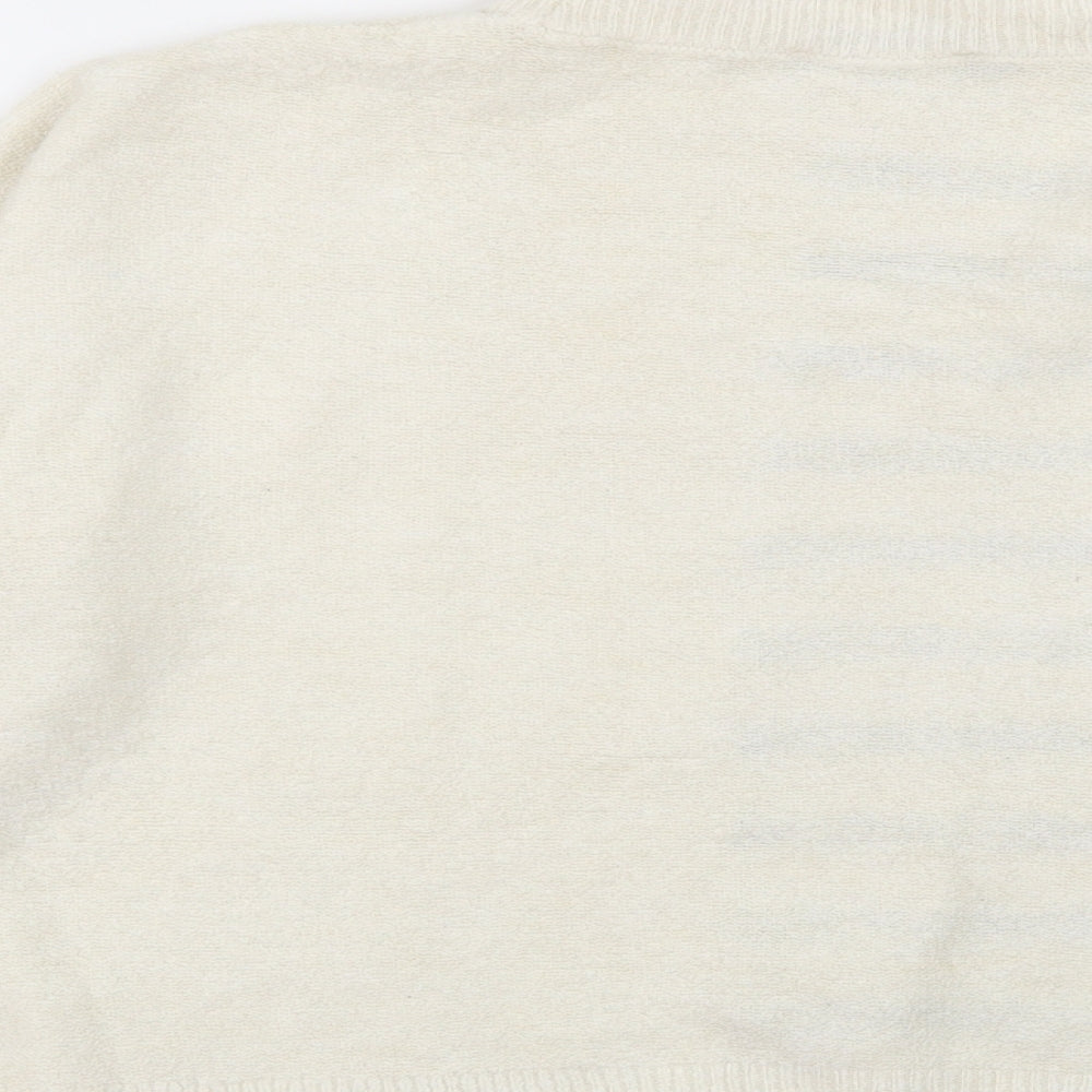 M&S Womens Ivory Striped  Pullover Jumper Size L