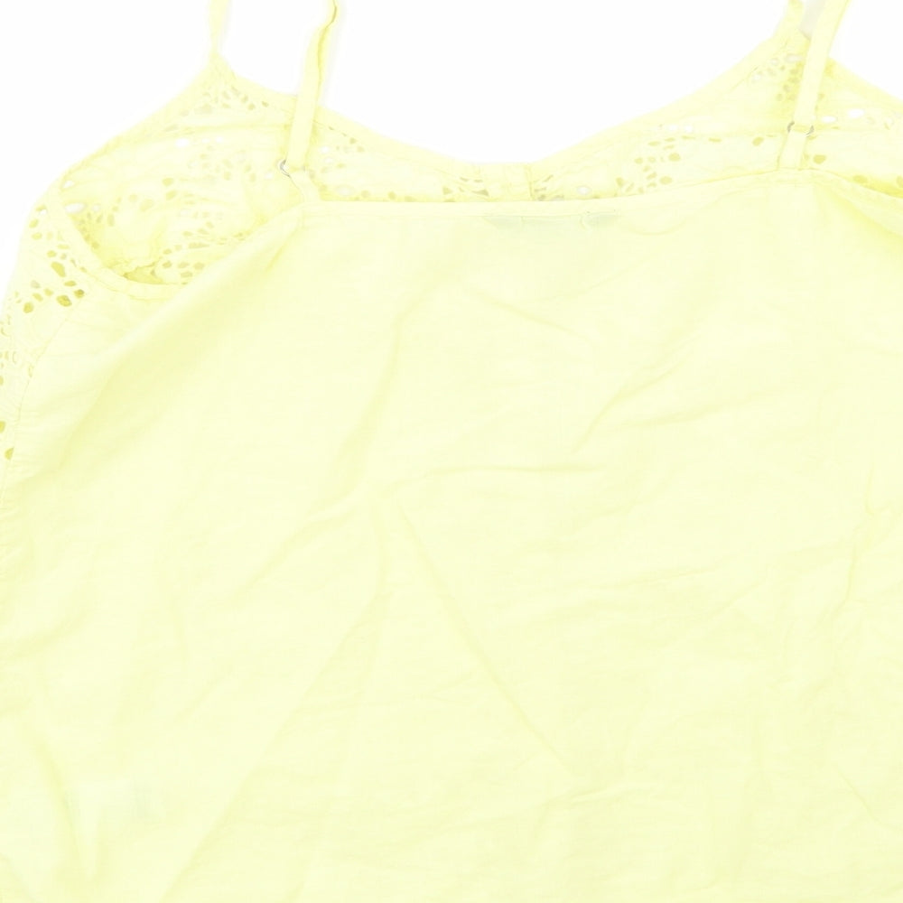F&F Womens Yellow Floral  Camisole Tank Size 14
