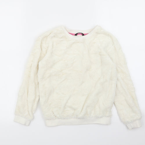 Asda George Girls White Solid  Top Pyjama Top Size 8-9 Years
