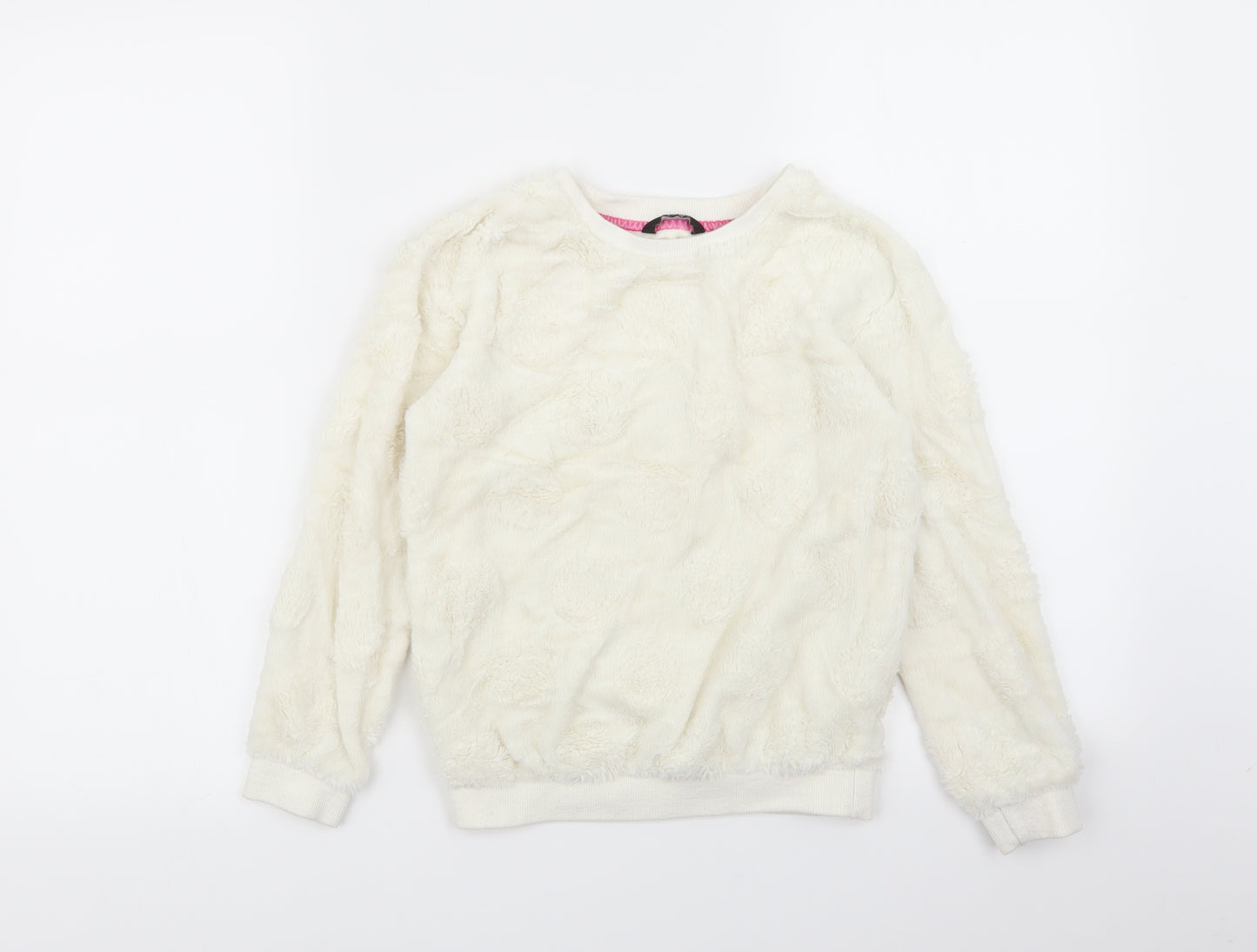 Asda George Girls White Solid  Top Pyjama Top Size 8-9 Years