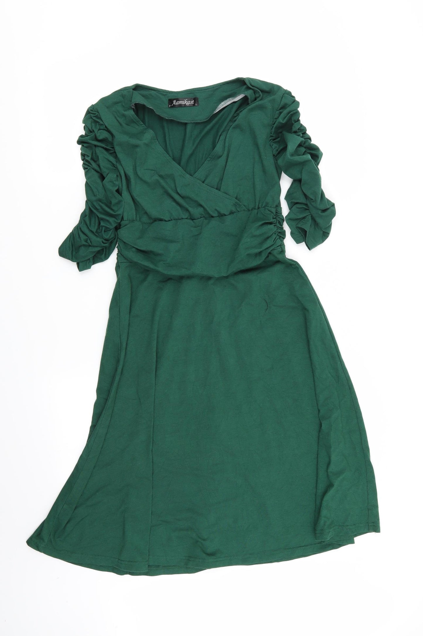 aamikast Womens Green   Fit & Flare  Size L